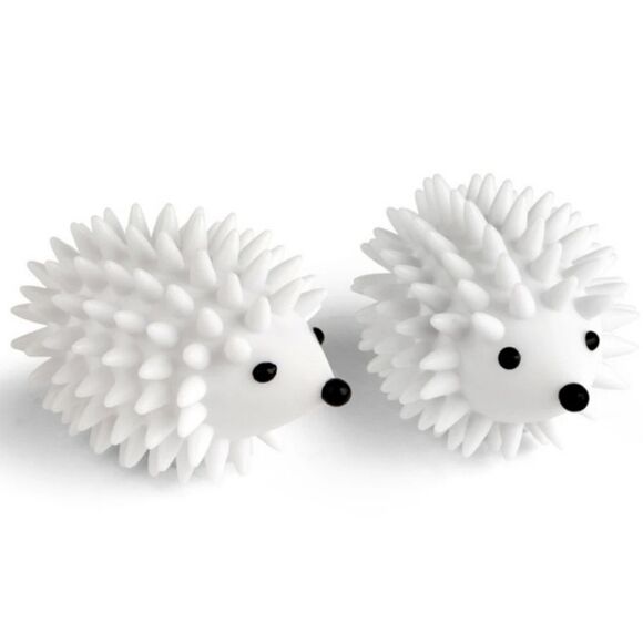 🔺️NIB White Hedgehog Rubber Spikey Laundry Dryer Buddy Balls Set of 2 - Picture 2 of 10